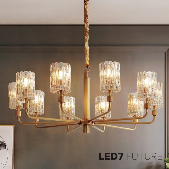 Loft Industry Modern - Gold Ice Chandelier